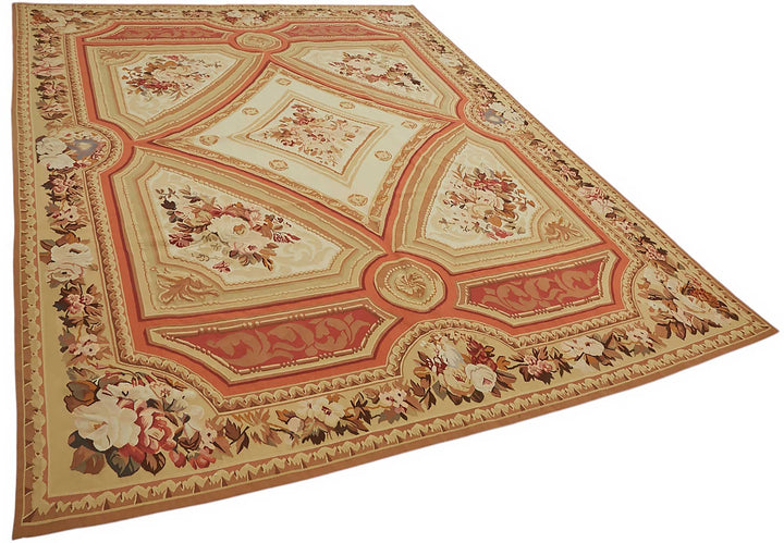 8x11 Floral Aubusson Kilim - 47407