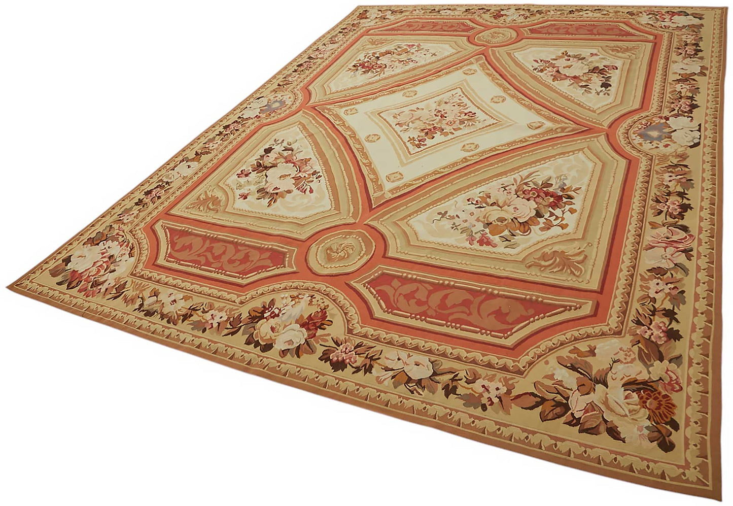 8x11 Floral Aubusson Kilim - 47407