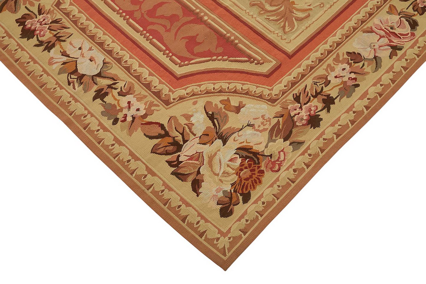 8x11 Floral Aubusson Kilim - 47407