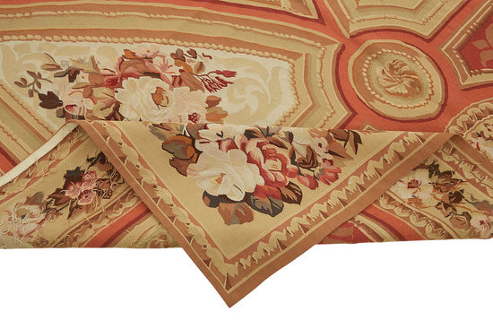 8x11 Floral Aubusson Kilim - 47407