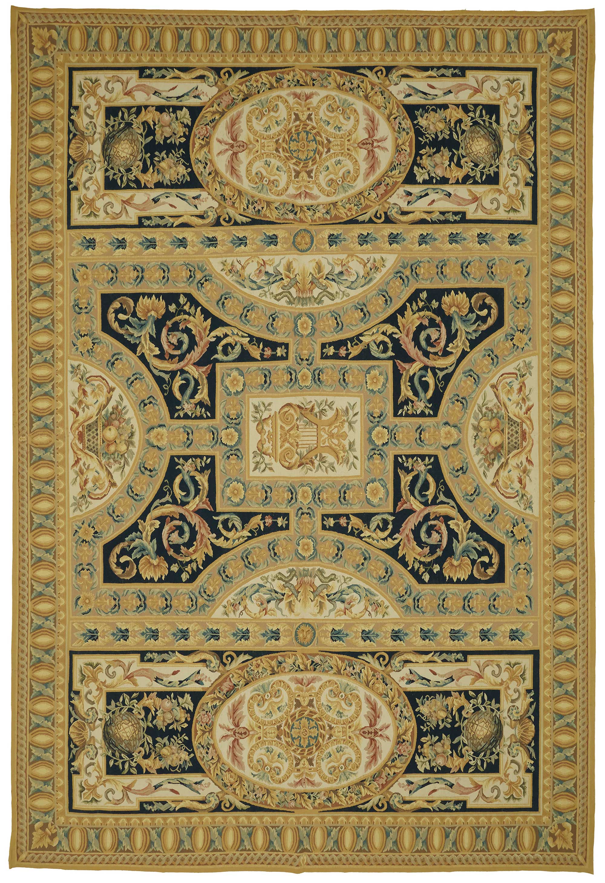 10x15 Floral Aubusson Kilim - 47408