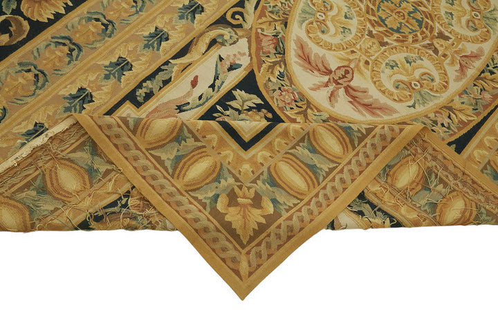 10x15 Floral Aubusson Kilim - 47408