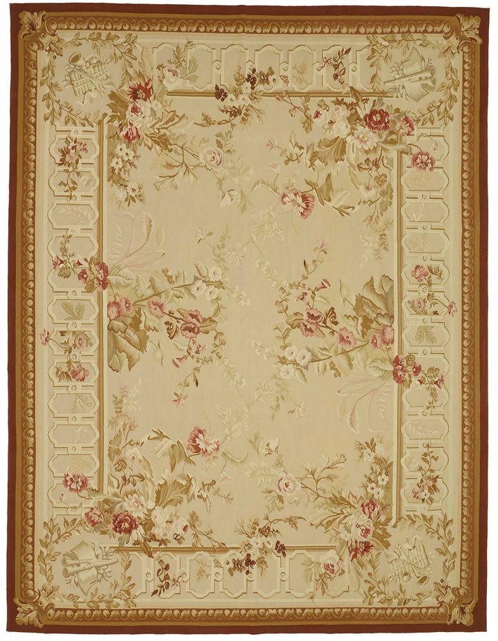 9x12 Floral Aubusson Kilim - 47410