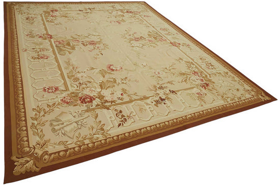 9x12 Floral Aubusson Kilim - 47410