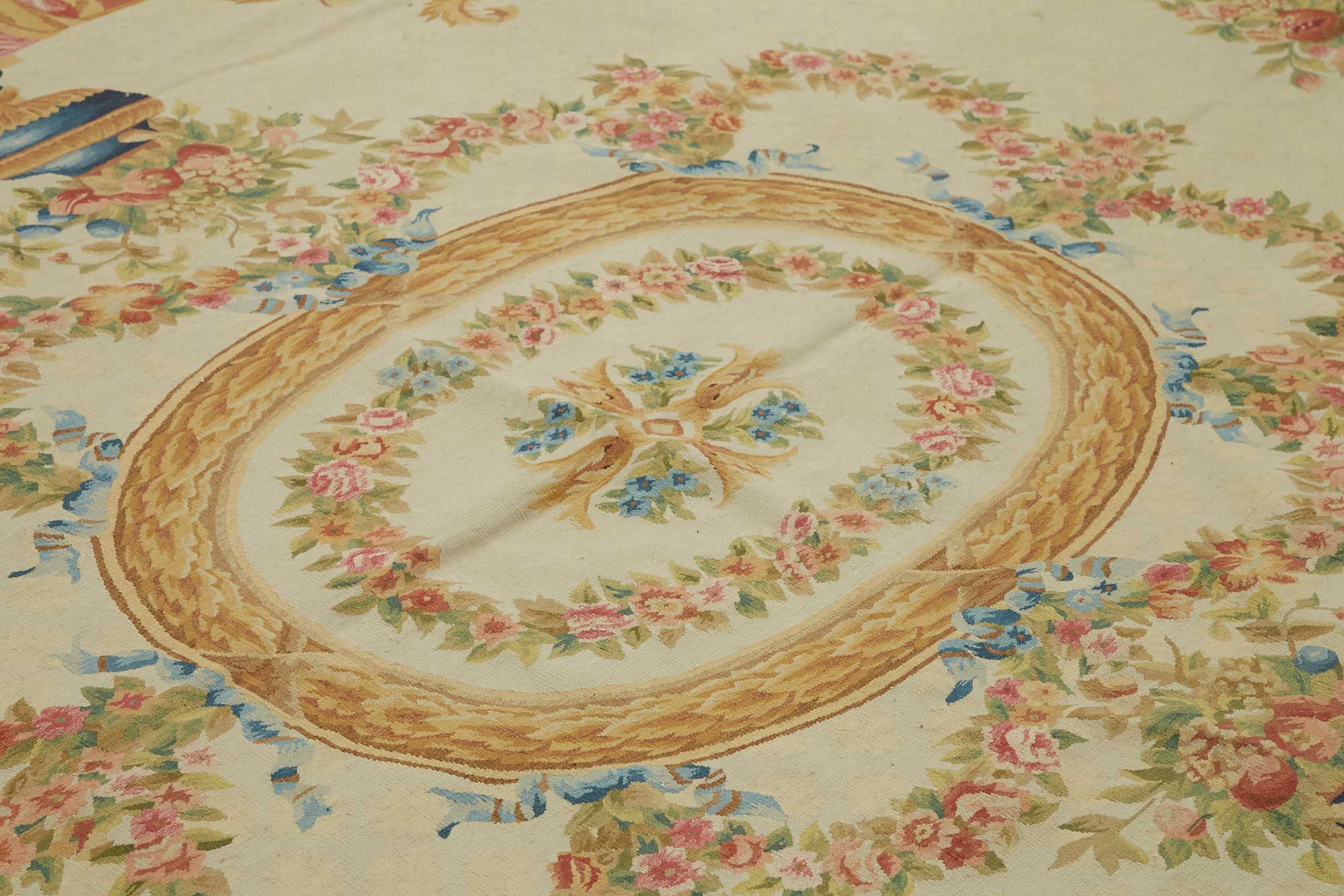 10x14 Floral Aubusson Kilim - 47411