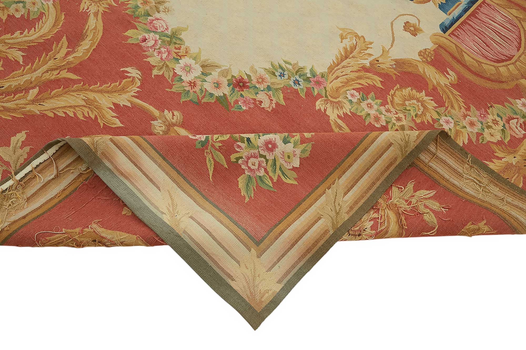 10x14 Floral Aubusson Kilim - 47411