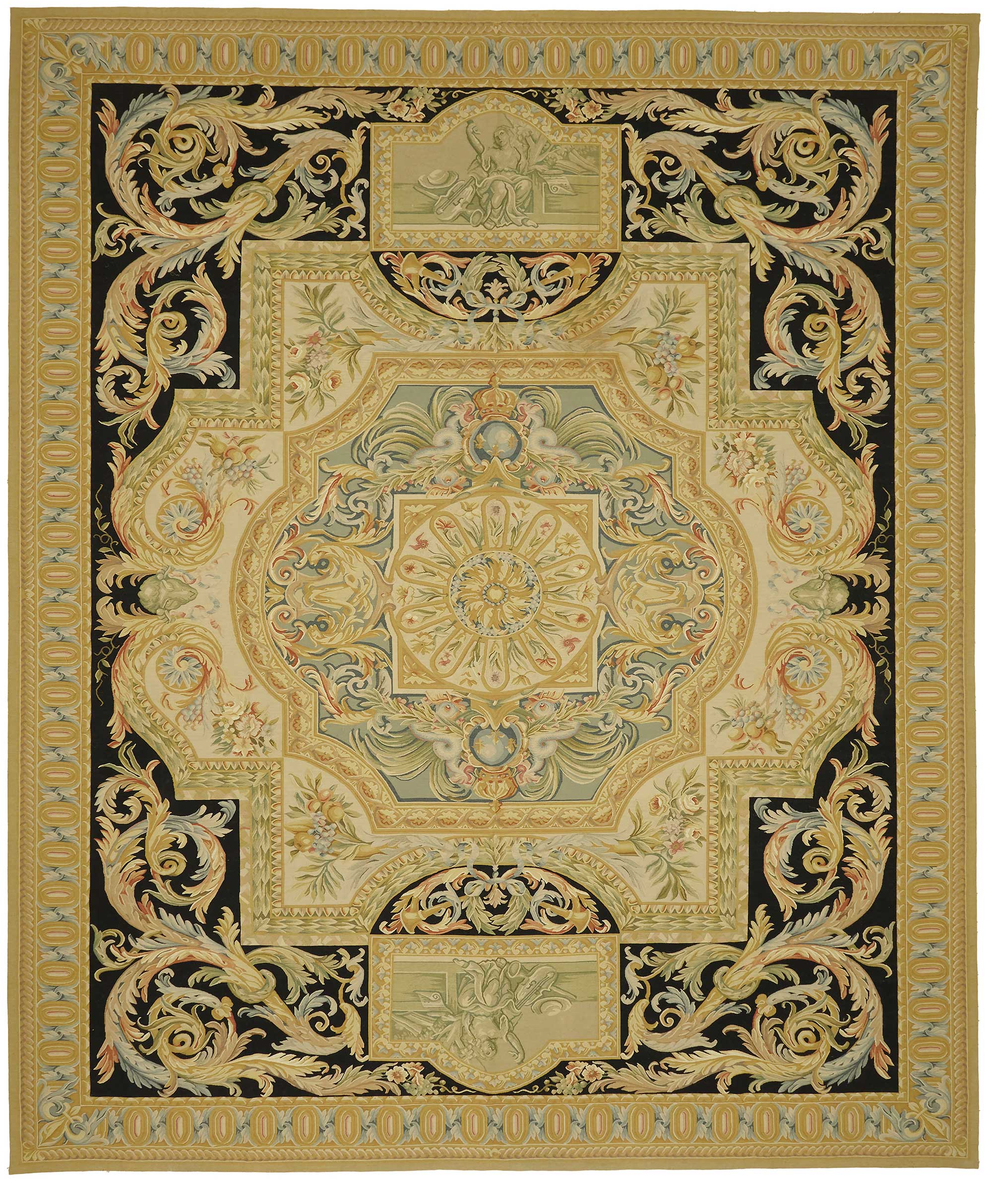12x15 Floral Aubusson Kilim - 47412