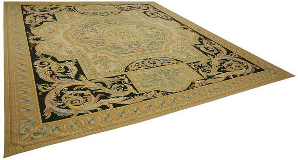 12x15 Floral Aubusson Kilim - 47412