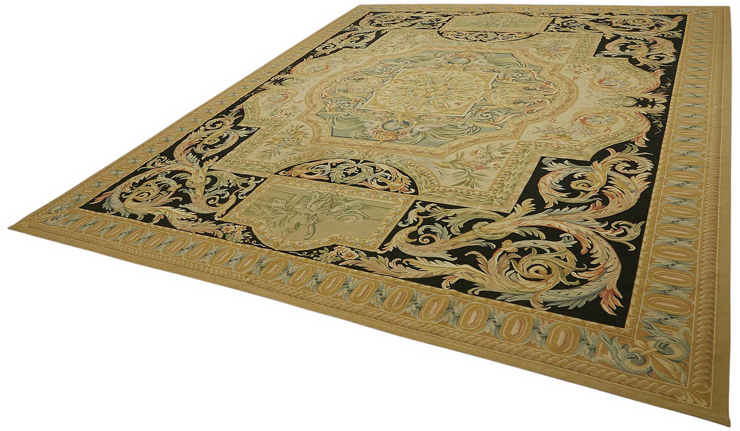 12x15 Floral Aubusson Kilim - 47412