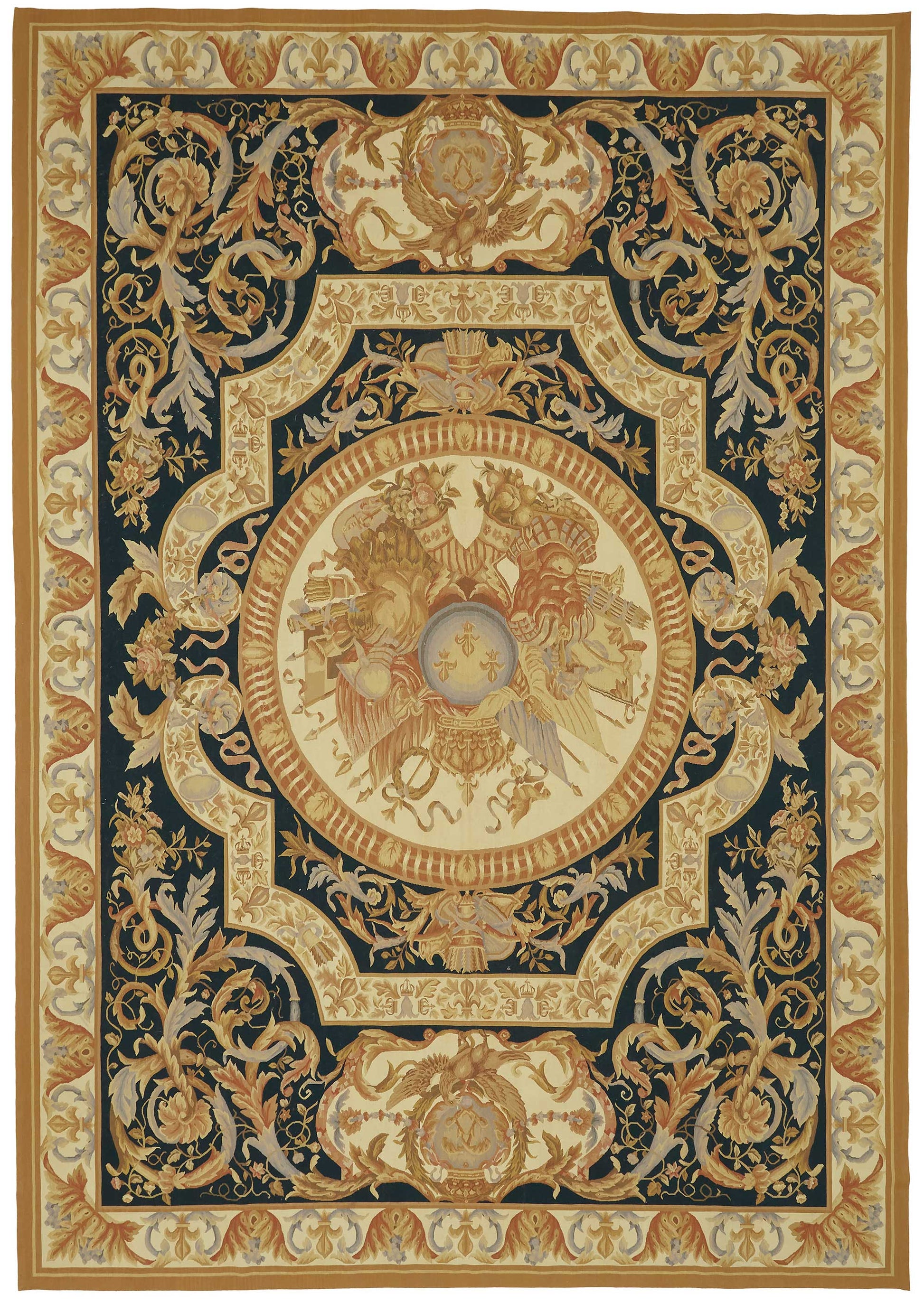 10x14 Floral Aubusson Kilim - 47413