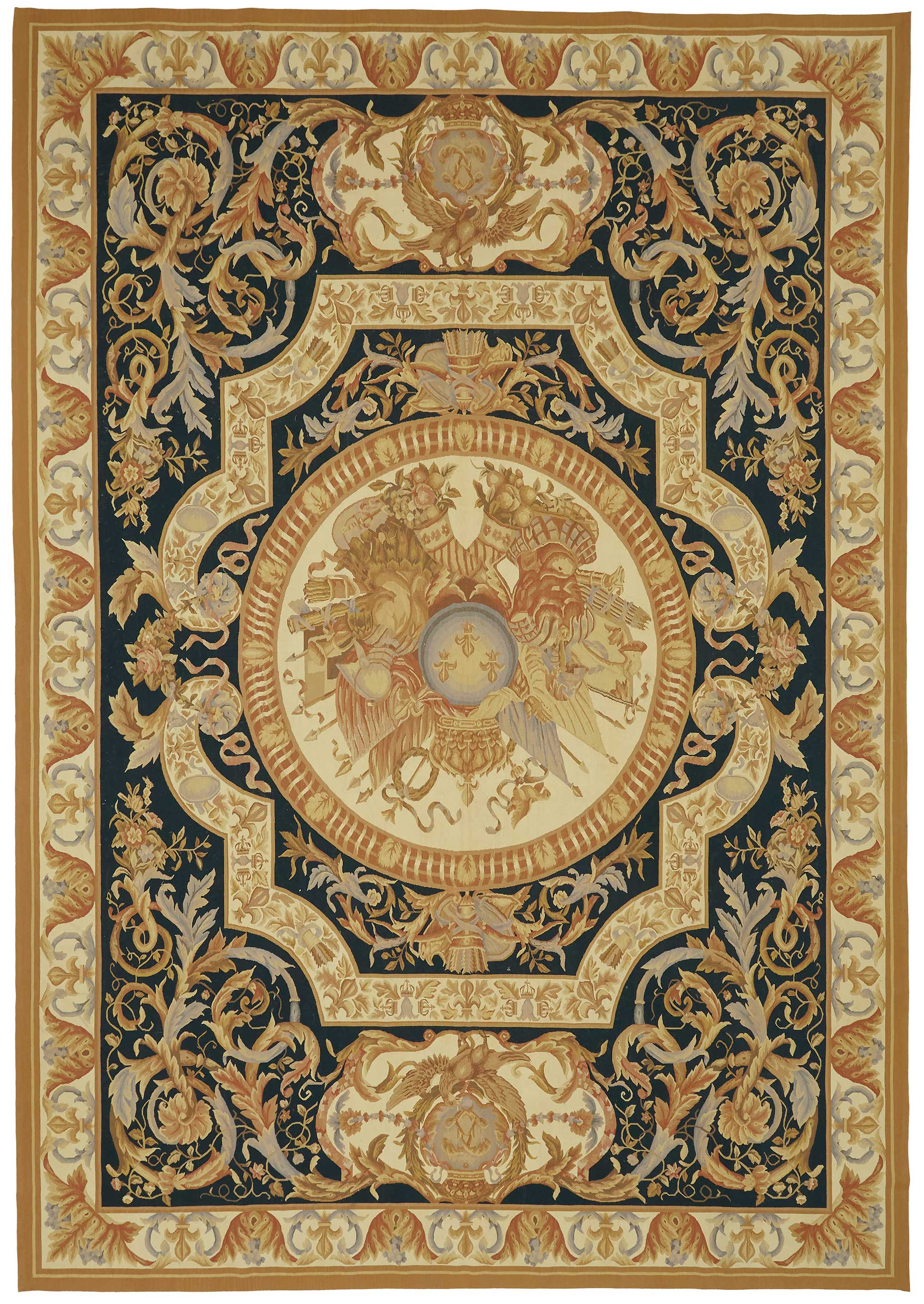 10x14 Floral Aubusson Kilim - 47413