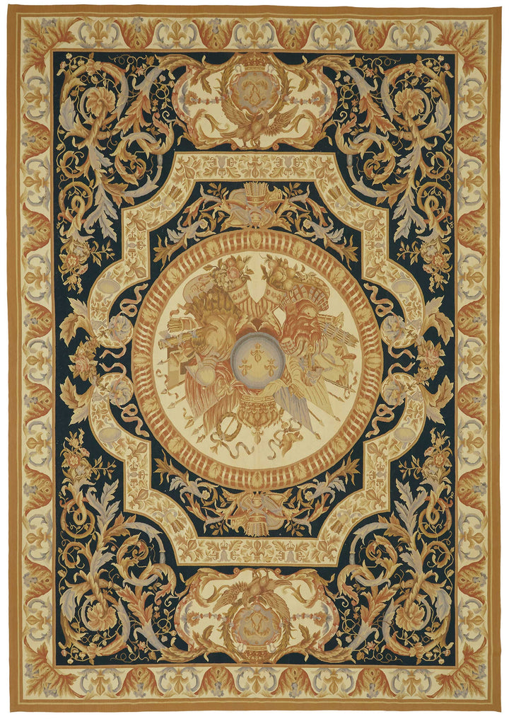 10x14 Floral Aubusson Kilim - 47413