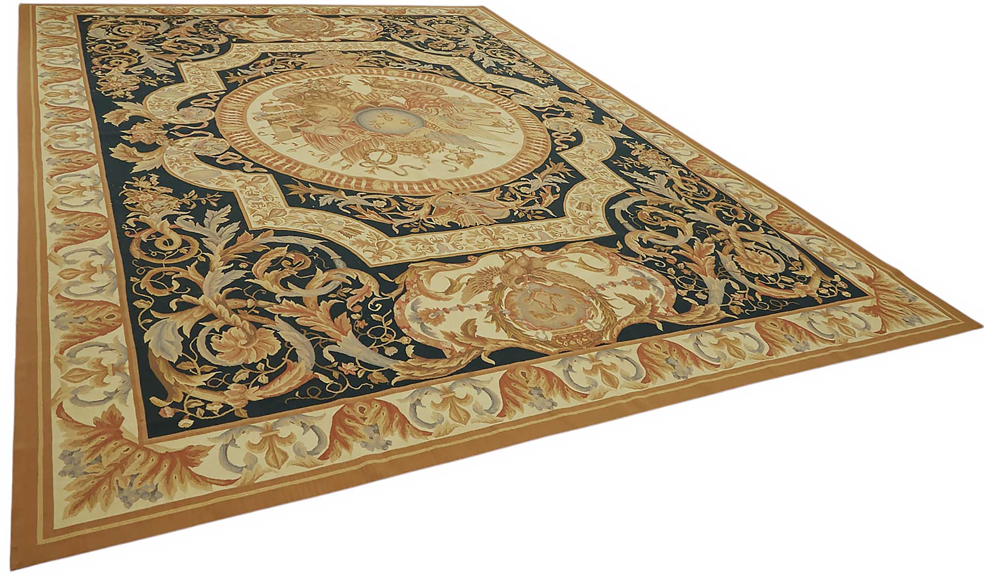 10x14 Floral Aubusson Kilim - 47413