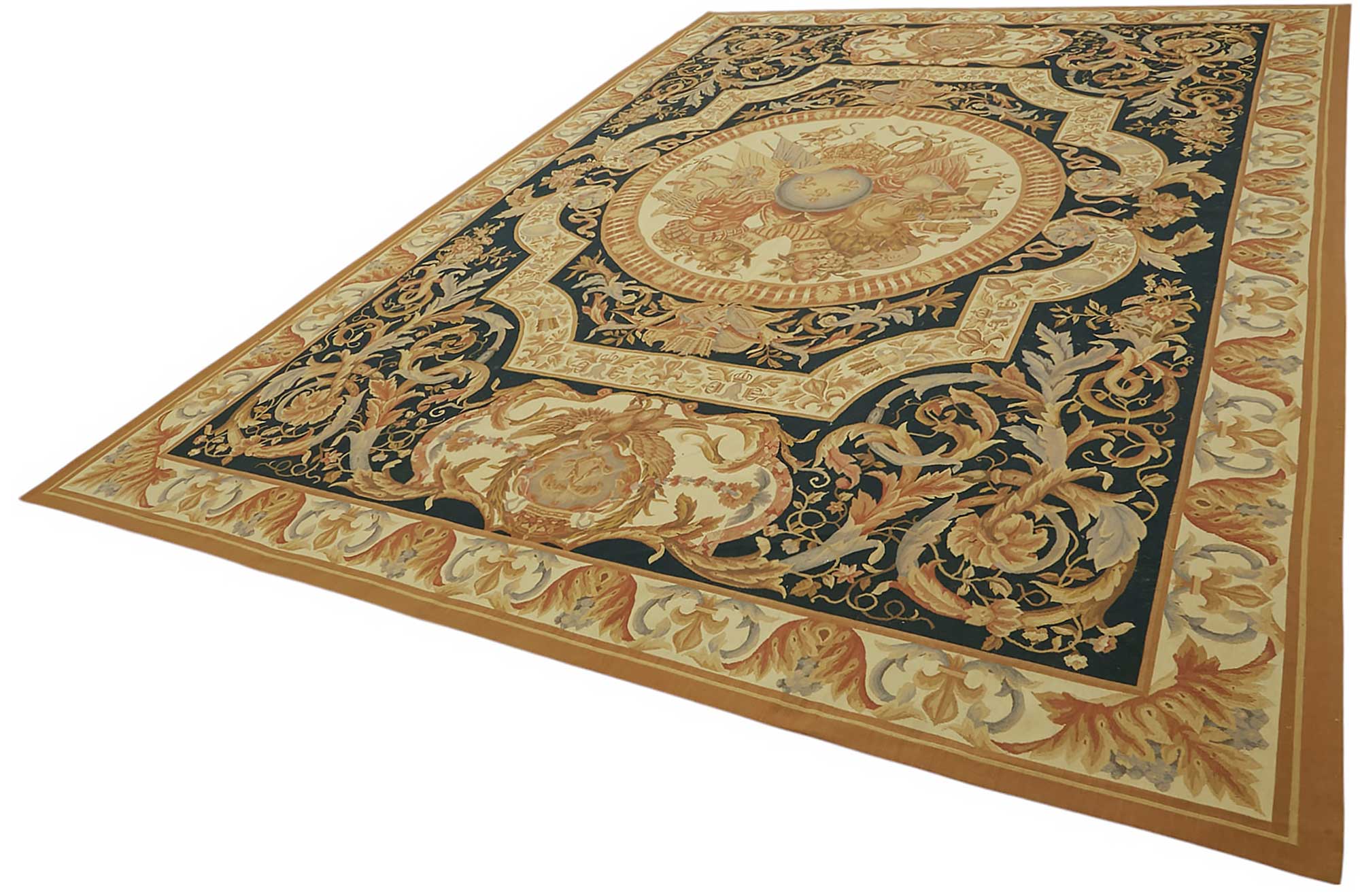 10x14 Floral Aubusson Kilim - 47413
