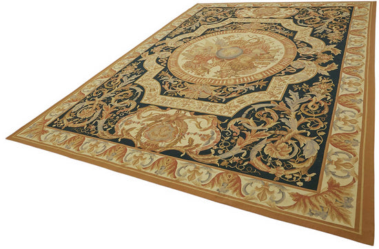 10x14 Floral Aubusson Kilim - 47413