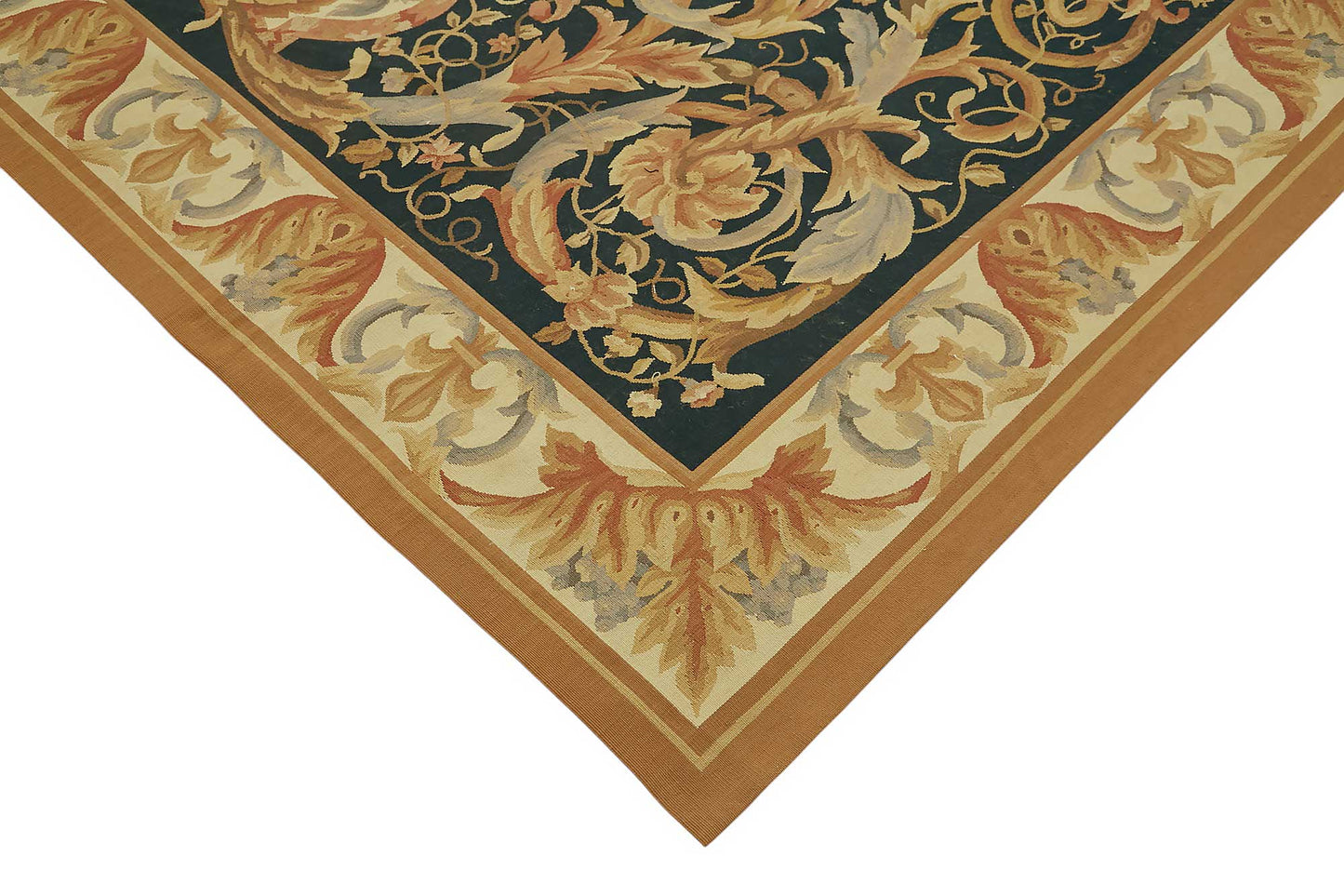 10x14 Floral Aubusson Kilim - 47413