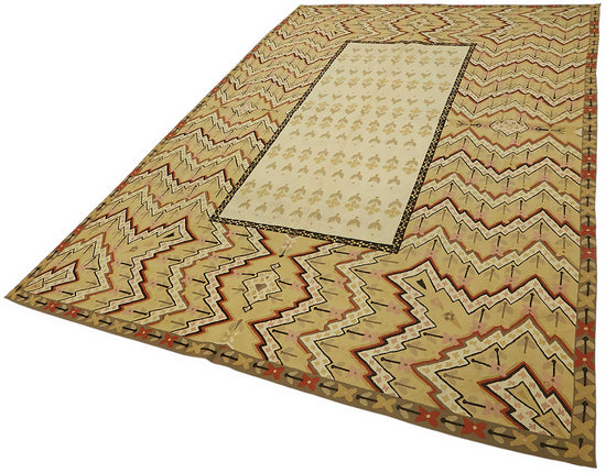 6x10 Floral Aubusson Kilim - 47414