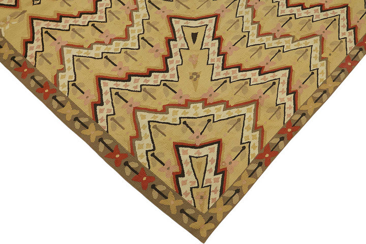 6x10 Floral Aubusson Kilim - 47414