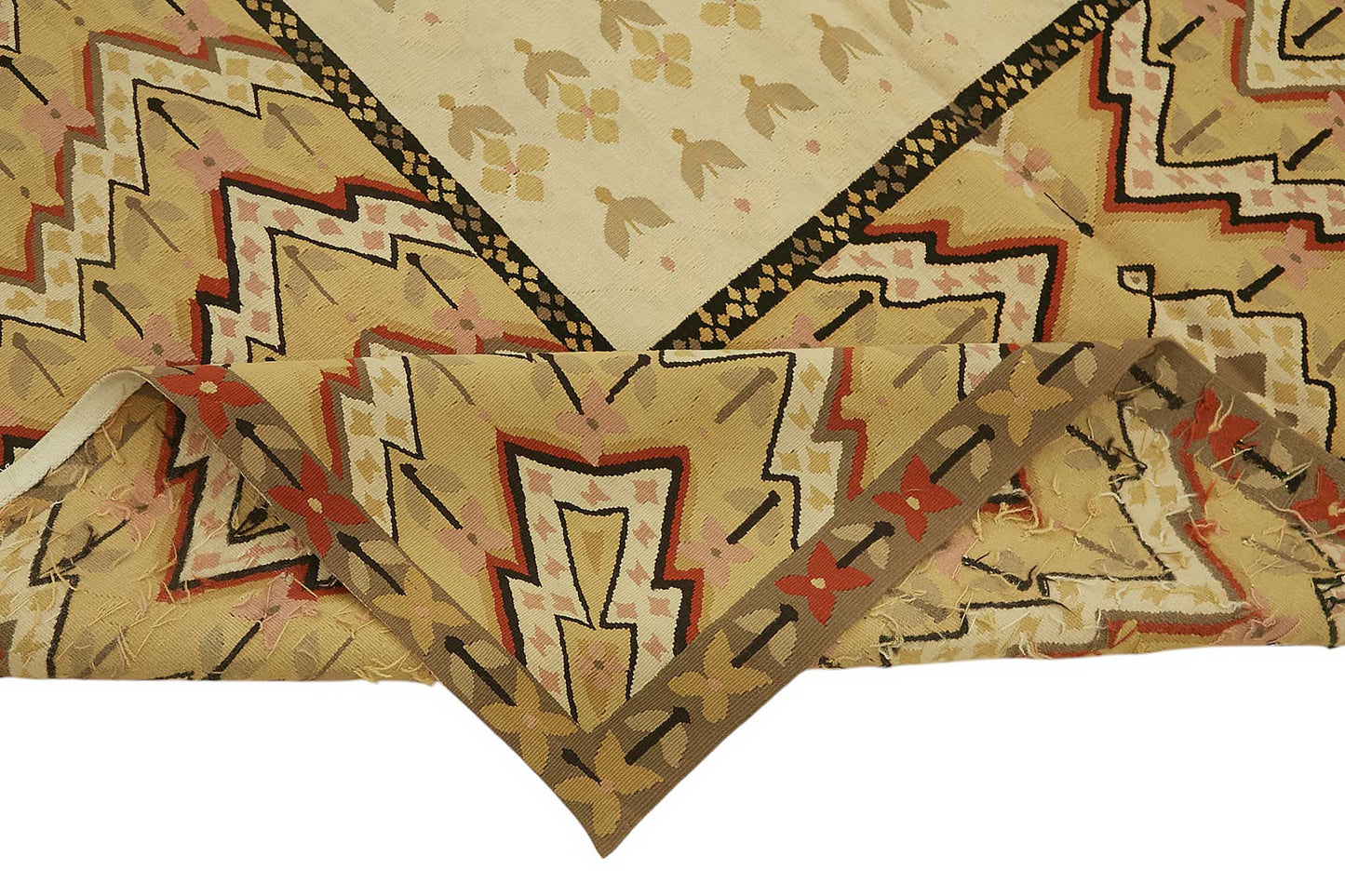 6x10 Floral Aubusson Kilim - 47414