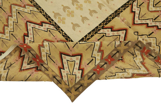 6x10 Floral Aubusson Kilim - 47414