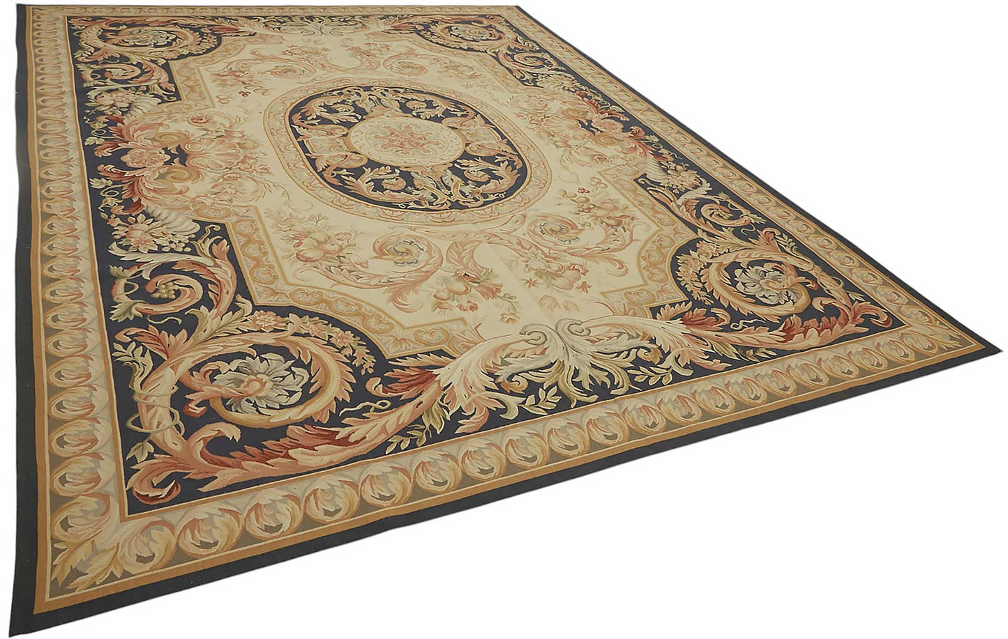 9x12 Floral Aubusson Kilim - 47415