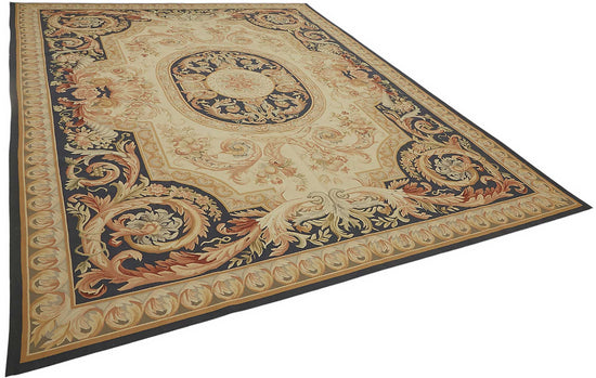 9x12 Floral Aubusson Kilim - 47415