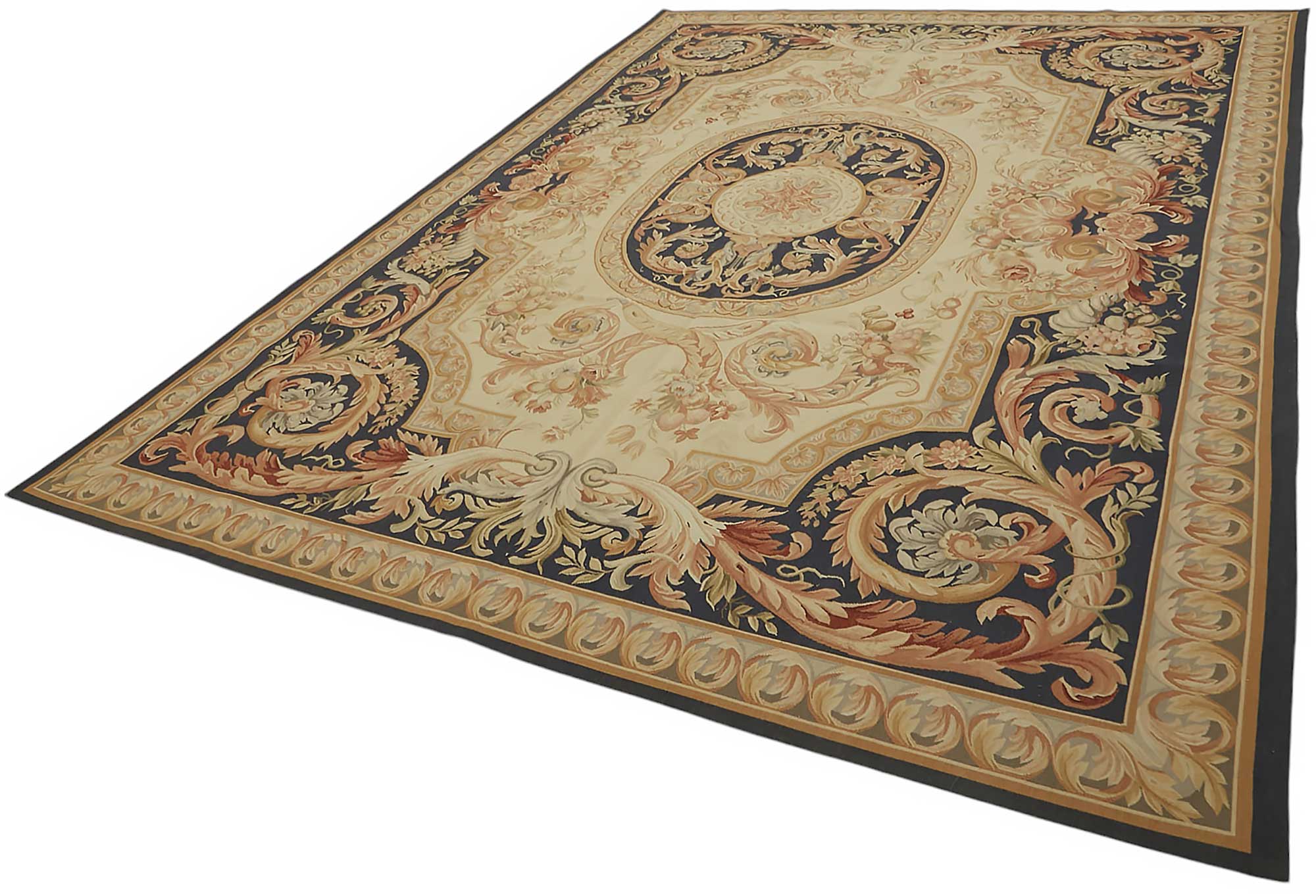 9x12 Floral Aubusson Kilim - 47415