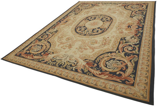 9x12 Floral Aubusson Kilim - 47415