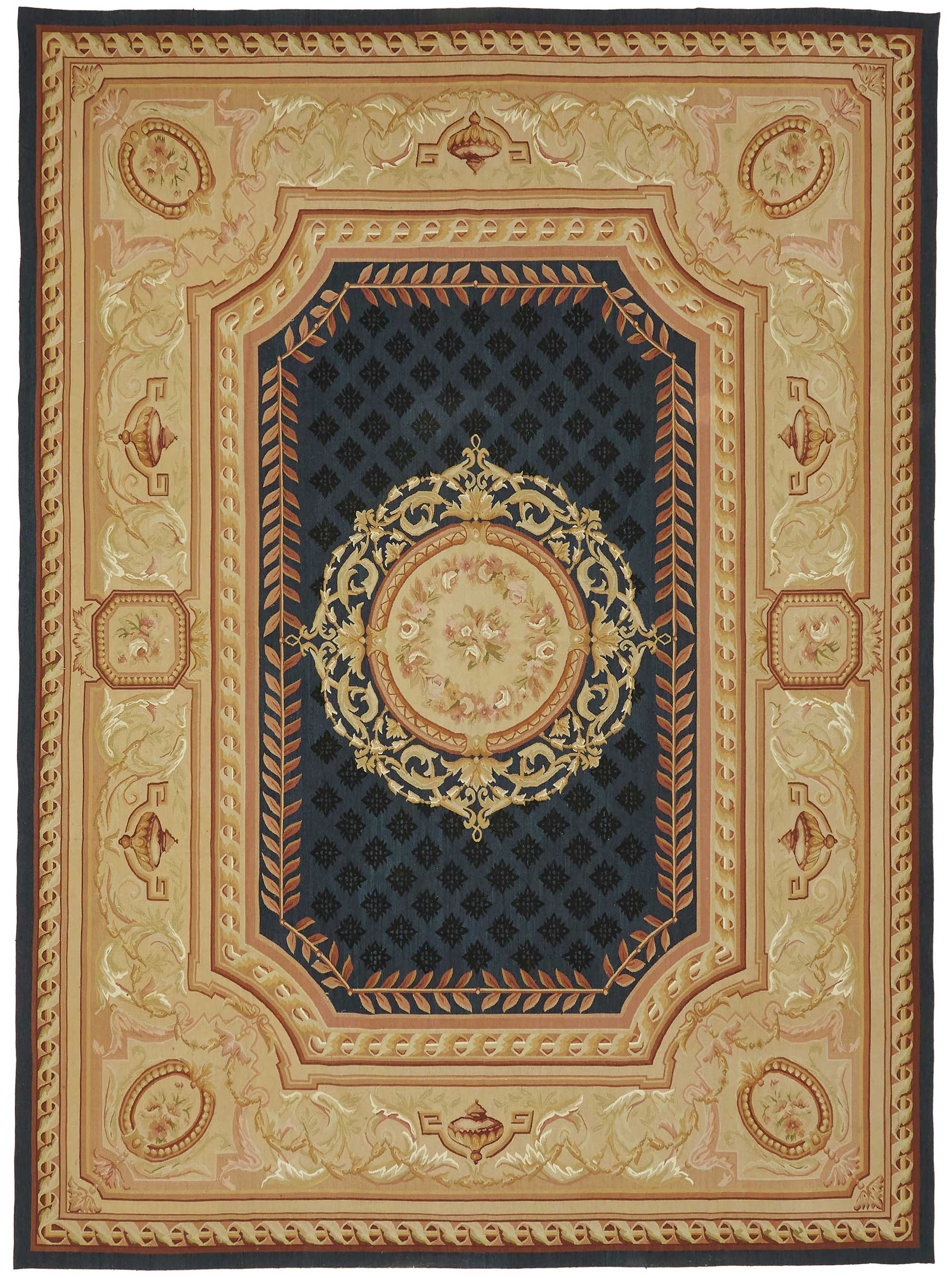 9x12 Floral Aubusson Kilim - 47416