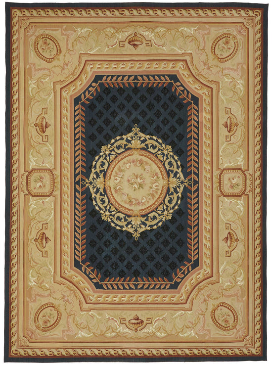 9x12 Floral Aubusson Kilim - 47416