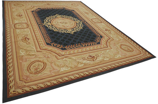 9x12 Floral Aubusson Kilim - 47416