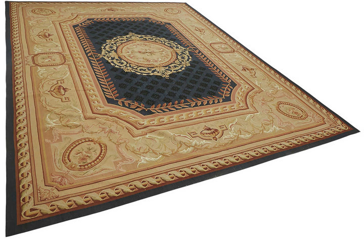 9x12 Floral Aubusson Kilim - 47416