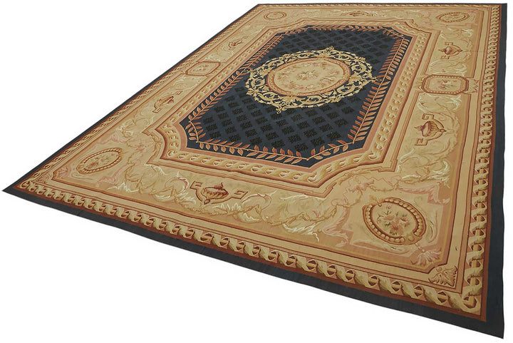 9x12 Floral Aubusson Kilim - 47416