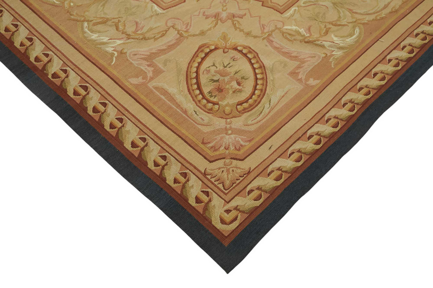 9x12 Floral Aubusson Kilim - 47416