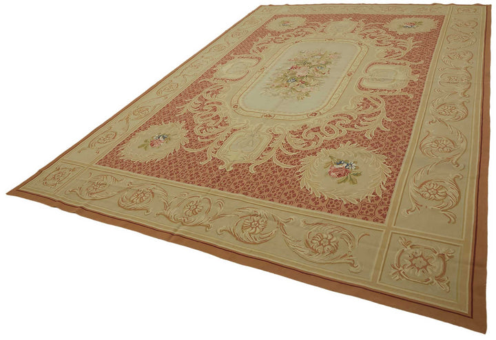 10x14 Floral Aubusson Kilim - 47417