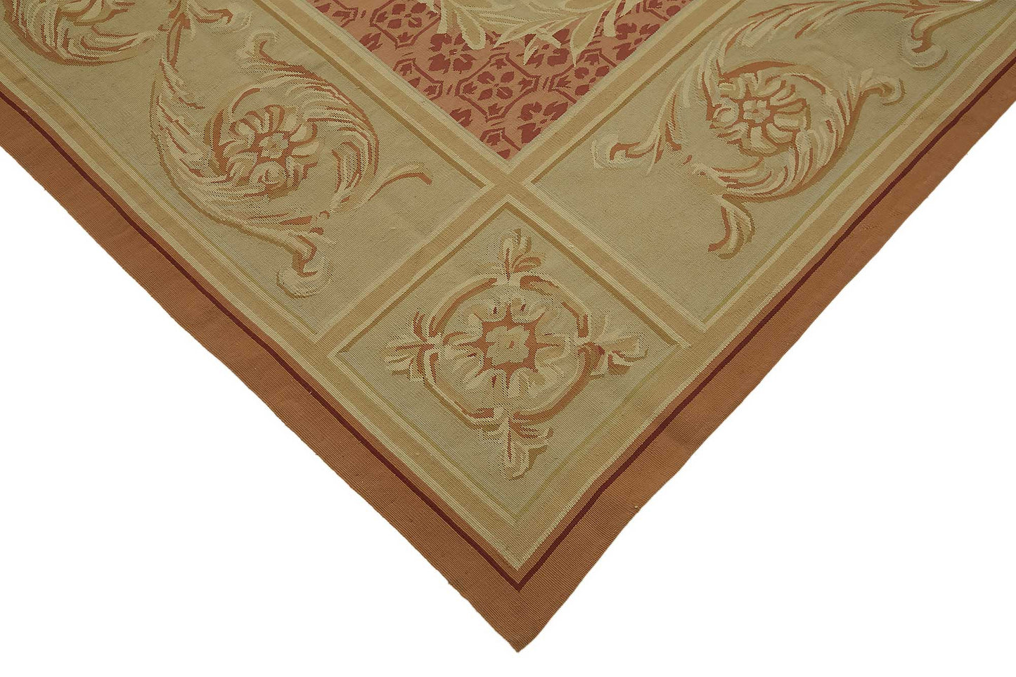 10x14 Floral Aubusson Kilim - 47417