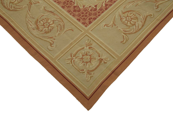 10x14 Floral Aubusson Kilim - 47417