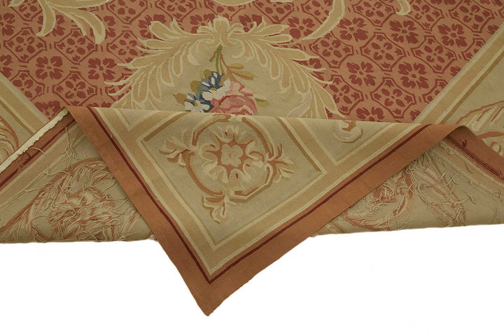 10x14 Floral Aubusson Kilim - 47417