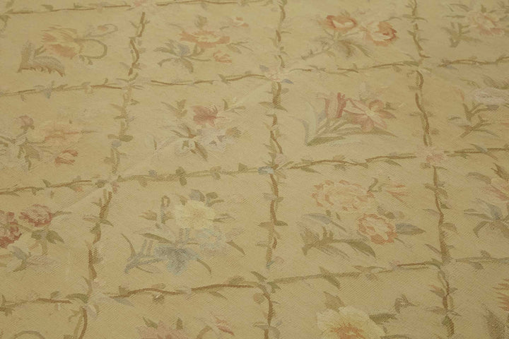 9x12 Floral Aubusson Kilim - 47418