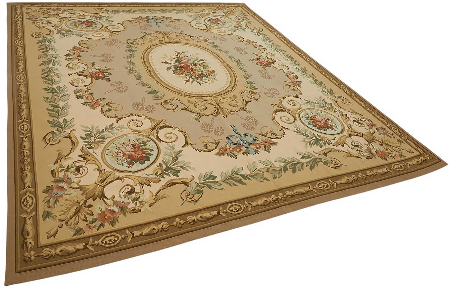 9x11 Floral Aubusson Kilim - 47419