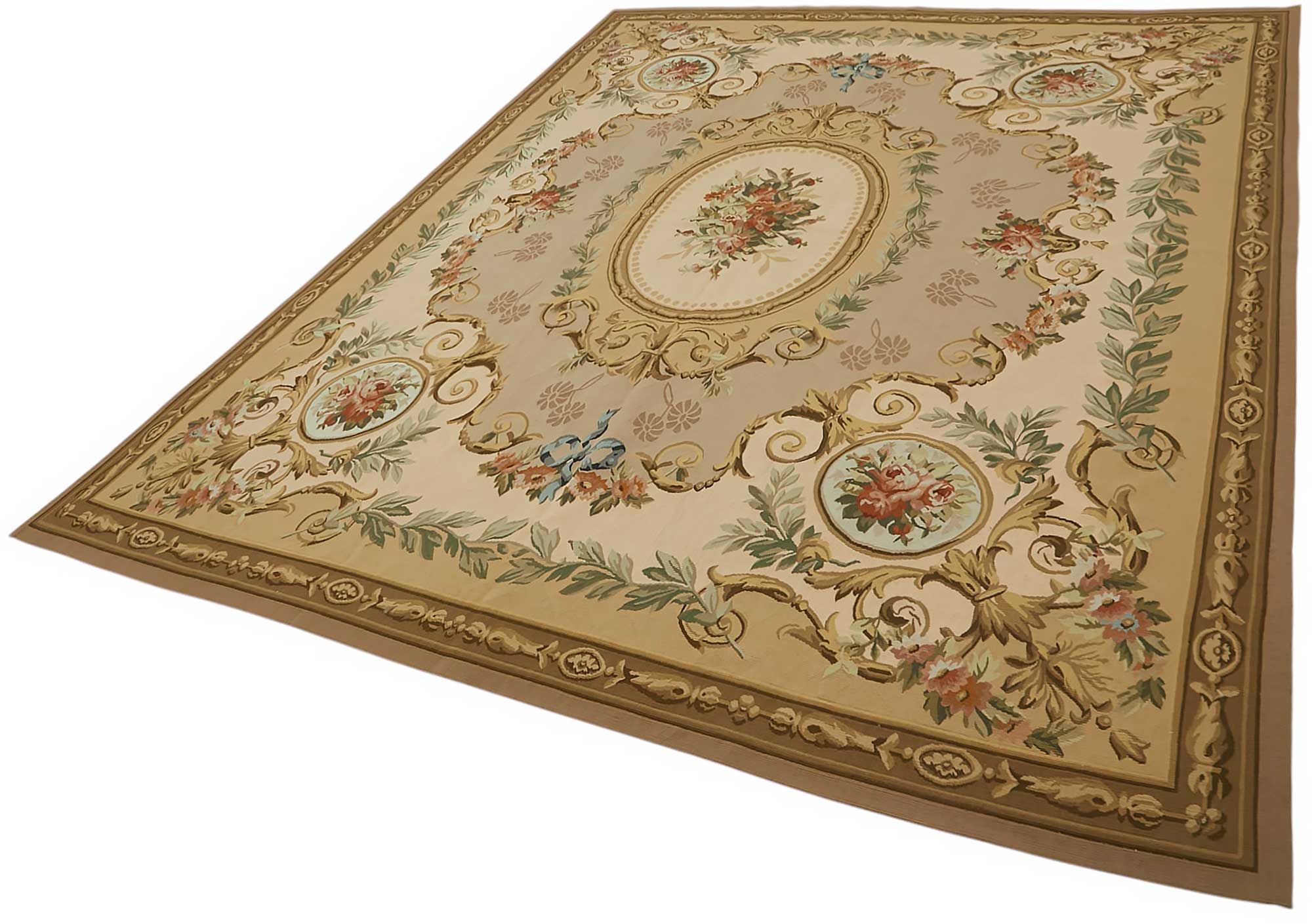 9x11 Floral Aubusson Kilim - 47419