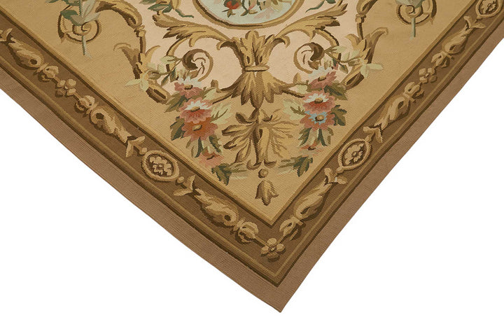 9x11 Floral Aubusson Kilim - 47419