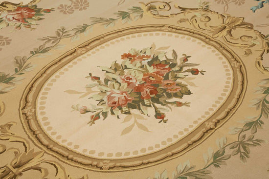 9x11 Floral Aubusson Kilim - 47419