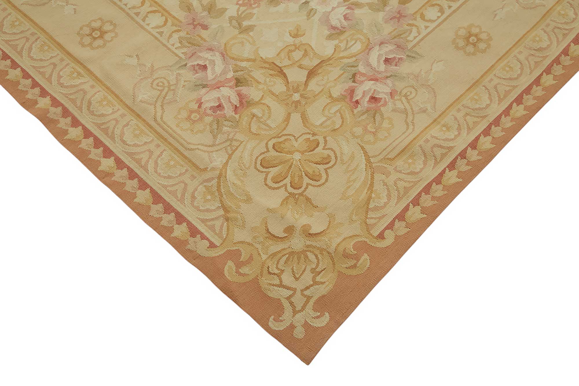 10x14 Floral Aubusson Kilim - 47420