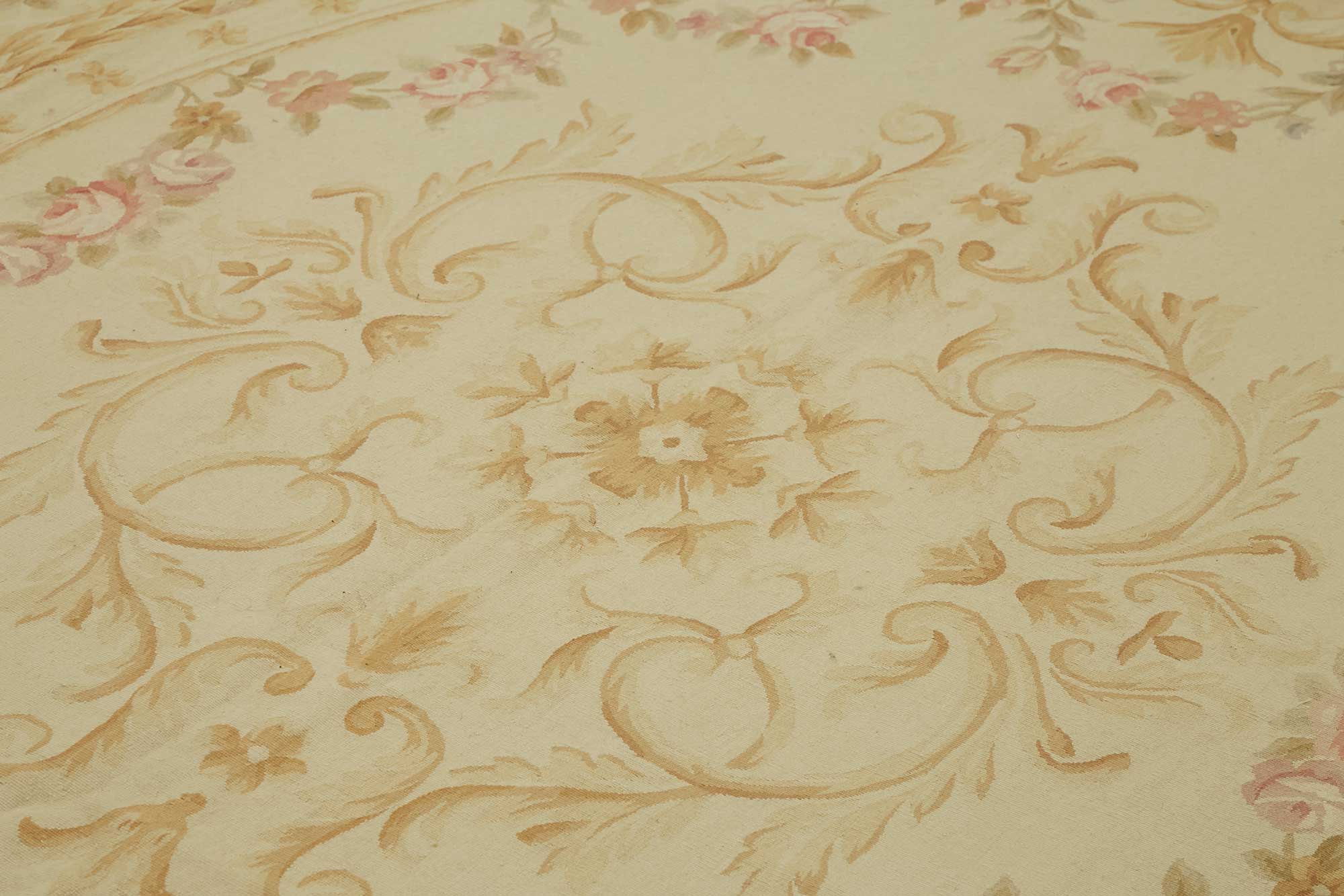 10x14 Floral Aubusson Kilim - 47420