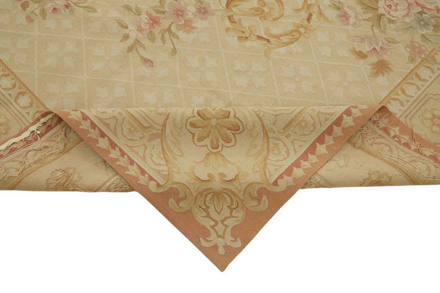 10x14 Floral Aubusson Kilim - 47420