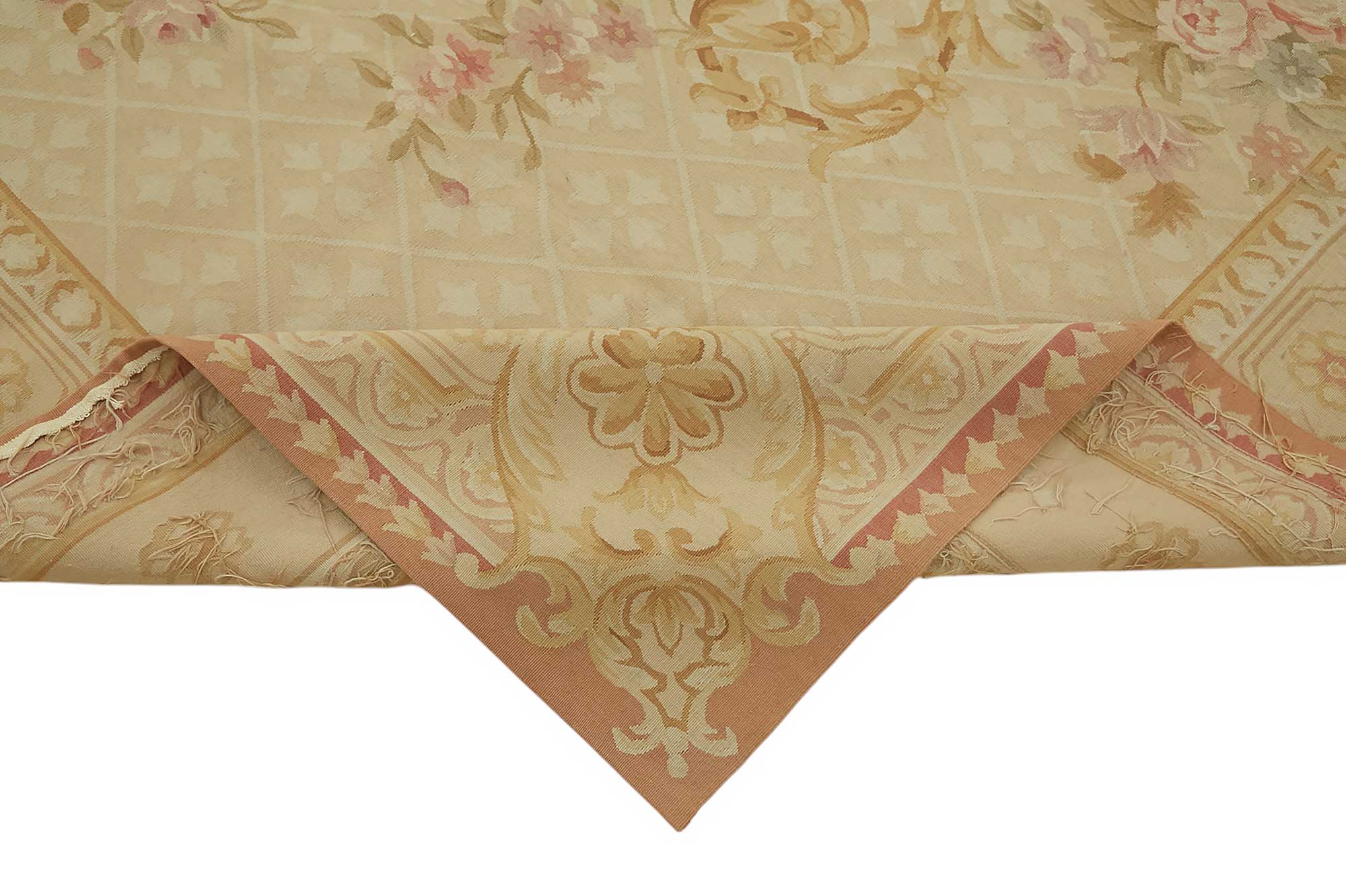 10x14 Floral Aubusson Kilim - 47420