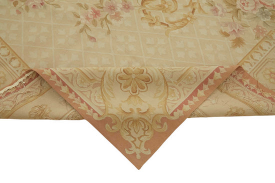 10x14 Floral Aubusson Kilim - 47420