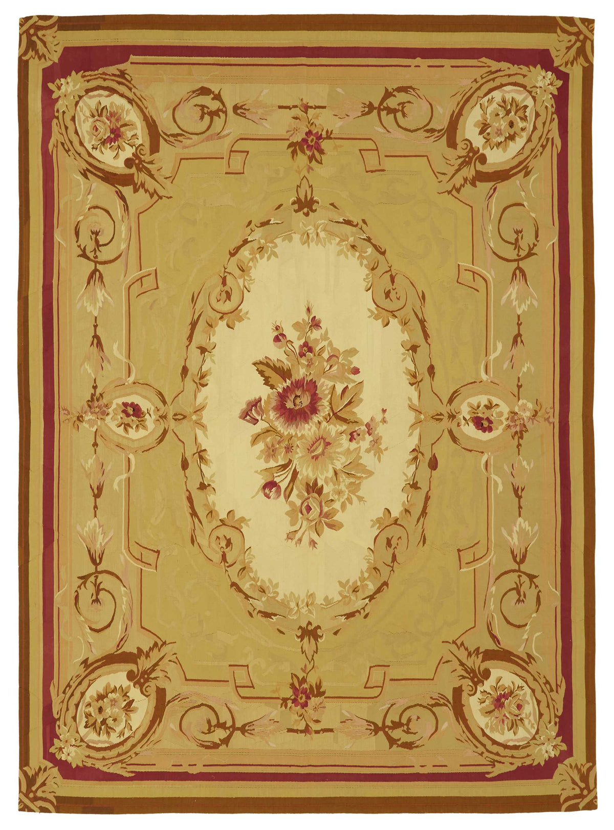 8x12 Floral Aubusson Kilim - 47421