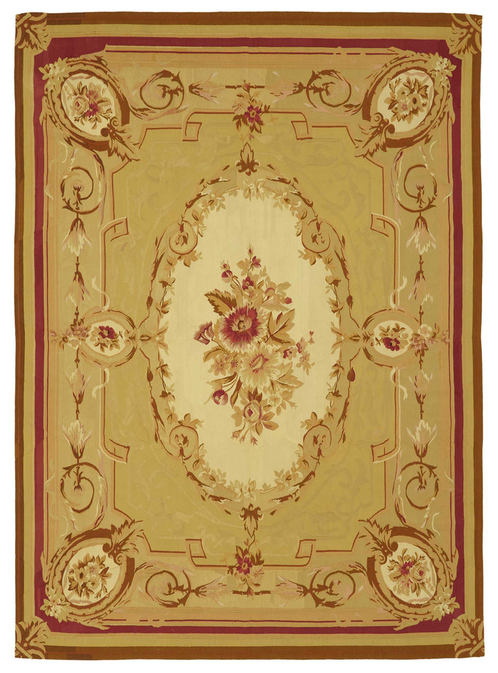8x12 Floral Aubusson Kilim - 47421